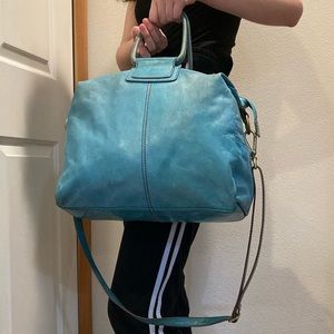 Blue HOBO Sheila Leather Crossbody and Satchel